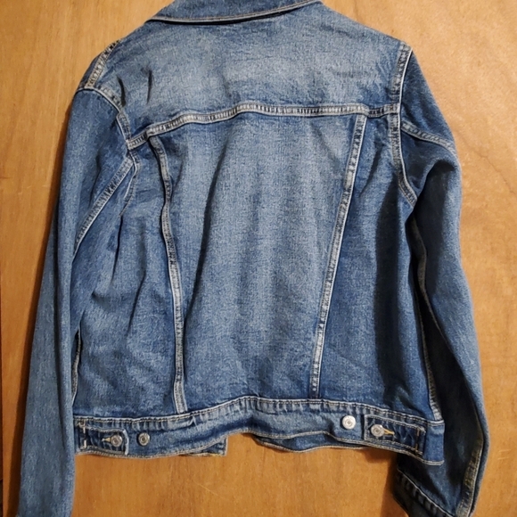 Old Navy Blue Denim Jacket. Llama. Med. Y2K Trucker - Picture 7 of 7